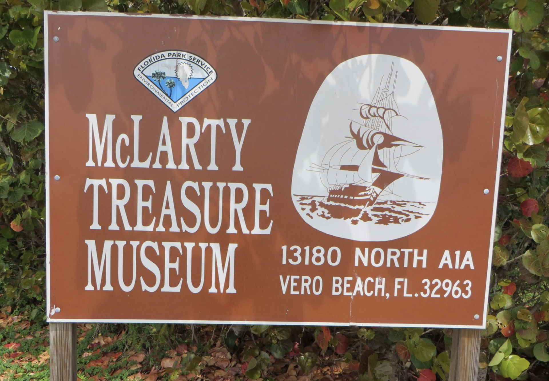 McLarty Treasure Museum sign. Read reviews on Trip Advisor. This link opens new window.